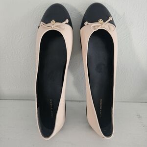 NWOT Tory Burch Cap Toe Ballet Flat- Rose Pink/Perfect Black
